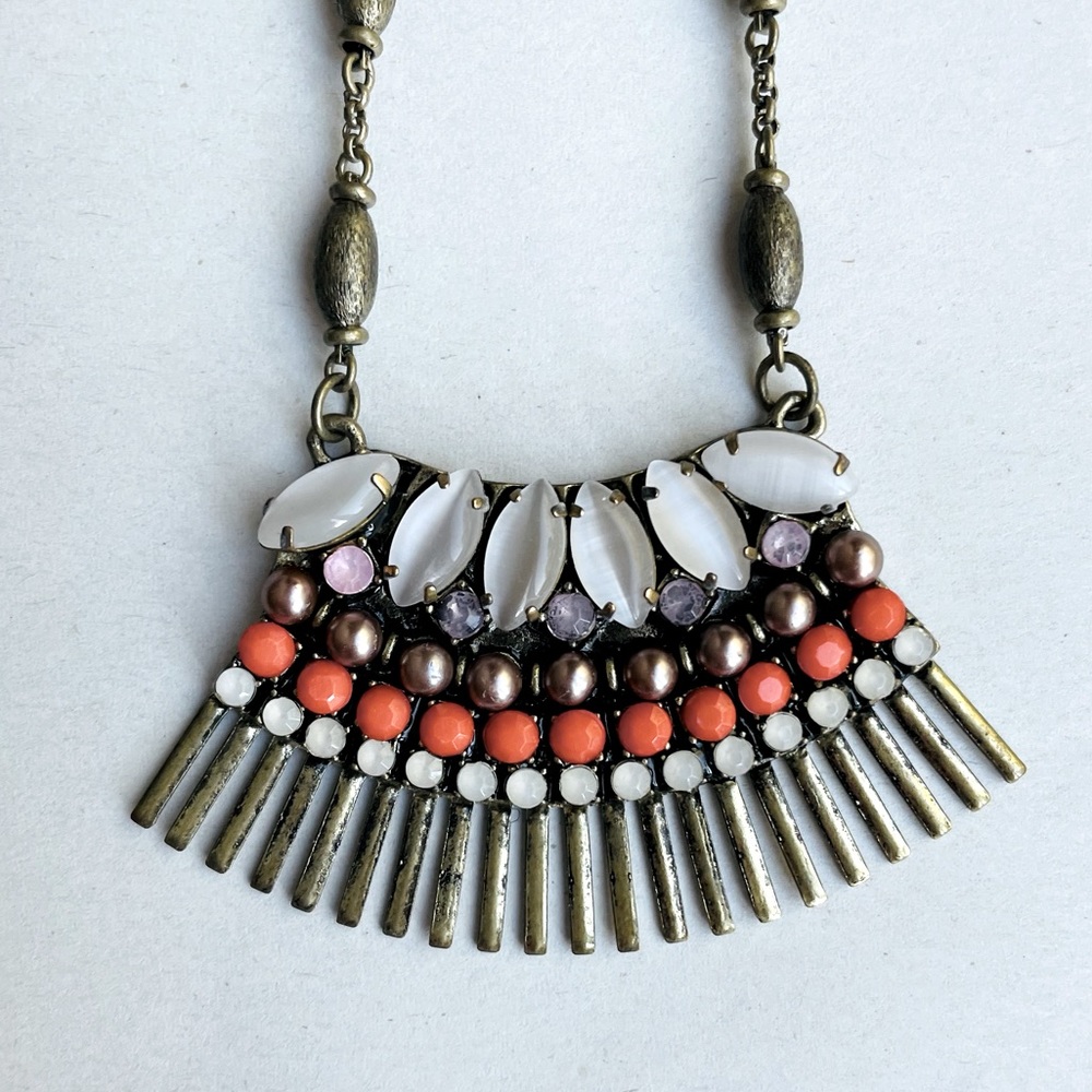 Anthropologie Rhinestone Statement Necklace